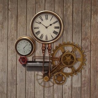 スチームパンクの世界観を表現。蒸気機関を彷彿とさせるウォールクロック｜DESIGN