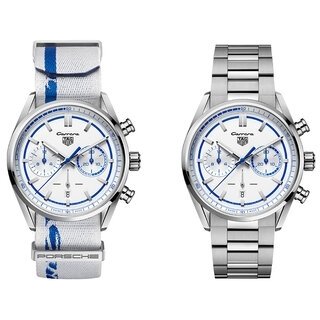 ケースサイドに“Carrera”ロゴ。車体全体をキャンバスにするスポーツカーのデザインコードを踏襲｜TAG HEUER