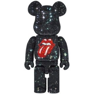 CRYSTAL DECORATE BE@RBRICK The Rolling Stones Tongue Logo 400％｜MEDICOM TOY