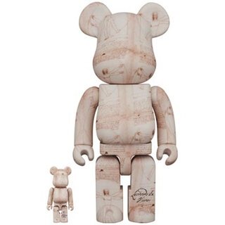 BE@RBRICK レオナルド・ダ・ヴィンチ 「ウィトルウィウス的人体図」100％ & 400％｜MEDICOM TOY