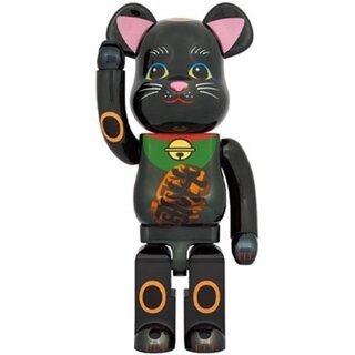 BE@RBRICK 招き猫 黒メッキ 発光 1000％｜MEDICOM TOY