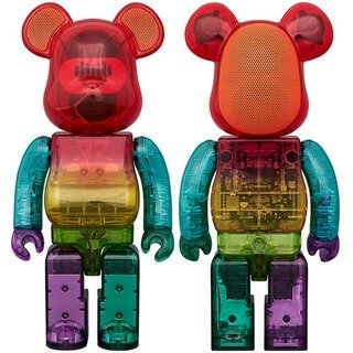 虹色に輝くBE@RBRICK 400%サイズのポータブル BluetoothⓇスピーカー | MEDICOM TOY