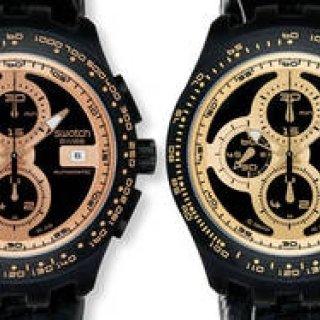 SWATCH|クロノ オートマチック コレクション ゴールド SVGB402 SVGB401