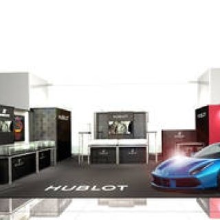 フェラーリが展示されるラグジュアリーなウブロのポップアップブティック｜HUBLOT