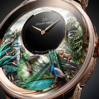 ハチドリは羽ばたき、孔雀が羽根を広げる。熱帯の営みをオートマタに写す|JAQUET DROZ