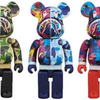 BAPE® × M / mika ninagawa SHARK BE@RBRICK 100% & 400% / 1000% ｜MEDICOM TOY