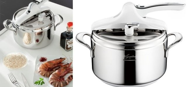 ラゴスティーナ圧力なべ発売50周年記念製品「ドミナ・ビアンカ」特別