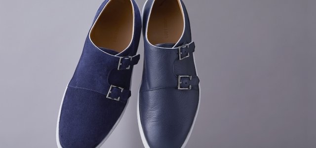 JOHN LOBB 0318 レザースニーカー　HOLME ホルム　ダブルモンク 美品 ジョンロブ JOHN LOBB スニーカー HOLME ホルム ダブルモンク