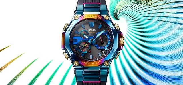 ブルーフェニックスをモチーフに、神秘的に輝くレインボーIP加工を施