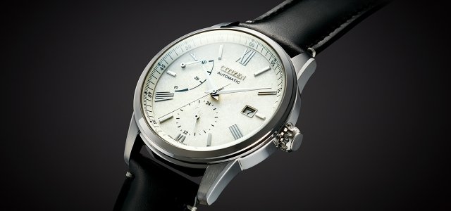 銀箔漆文字板の機械式時計『シチズンコレクション』メカニカル