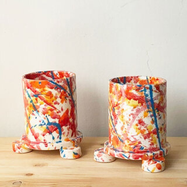 独特の釉薬使いとポストモダンを彷彿させるフォルム。特別なプランターが完成 ｜Echo Park Pottery 