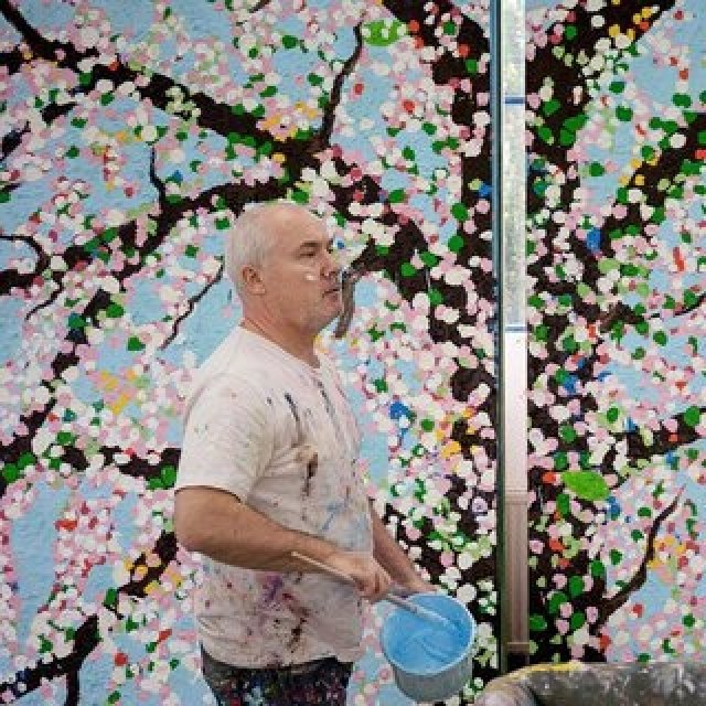 “桜”を描いた最新作を公開。ダミアン・ハースト個展がパリで開催｜ART