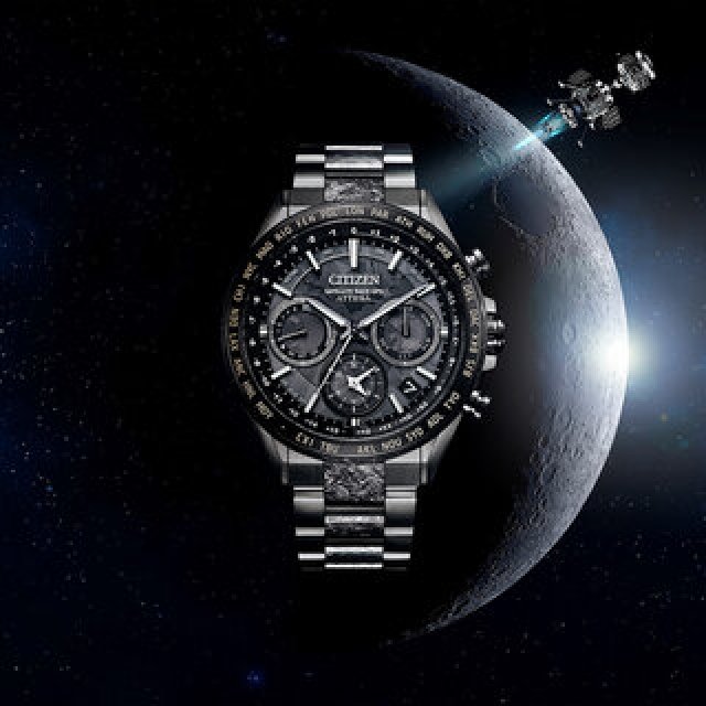 新開発の結晶チタニウムで月面を表現。民間月面探査プログラム「HAKUTO-R」とのコラボレーションモデル｜CITIZEN