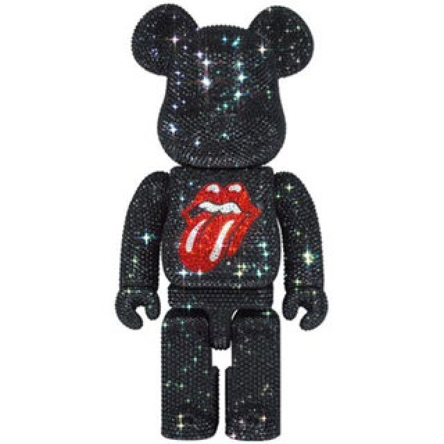 CRYSTAL DECORATE BE@RBRICK The Rolling Stones Tongue Logo 400%|MEDICOM TOY
