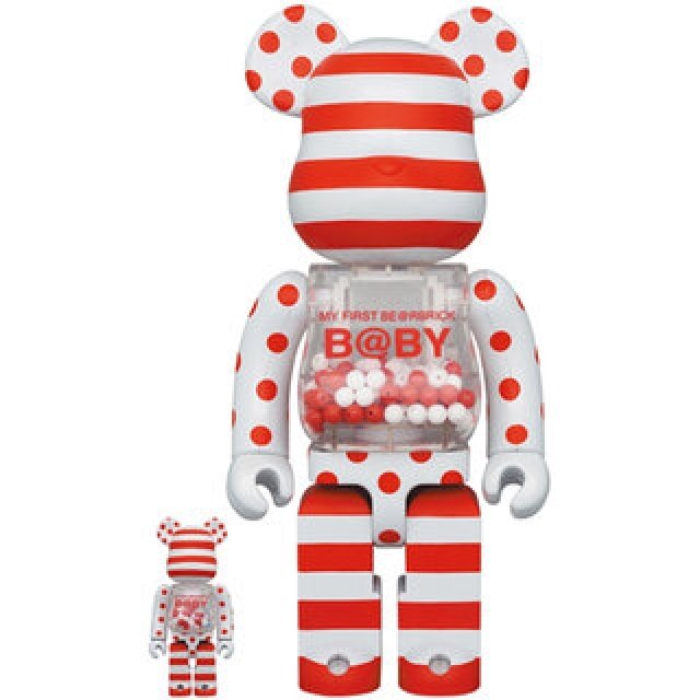 MY FIRST BE@RBRICK B@BY RED & SILVER CHROME Ver. 100% & 400%|MEDICOM TOY
