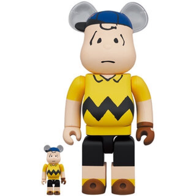 MLB × PEANUTS BE@RBRICK Charlie Brown (NEW YORK METS) 100% & 400%|MEDICOM TOY