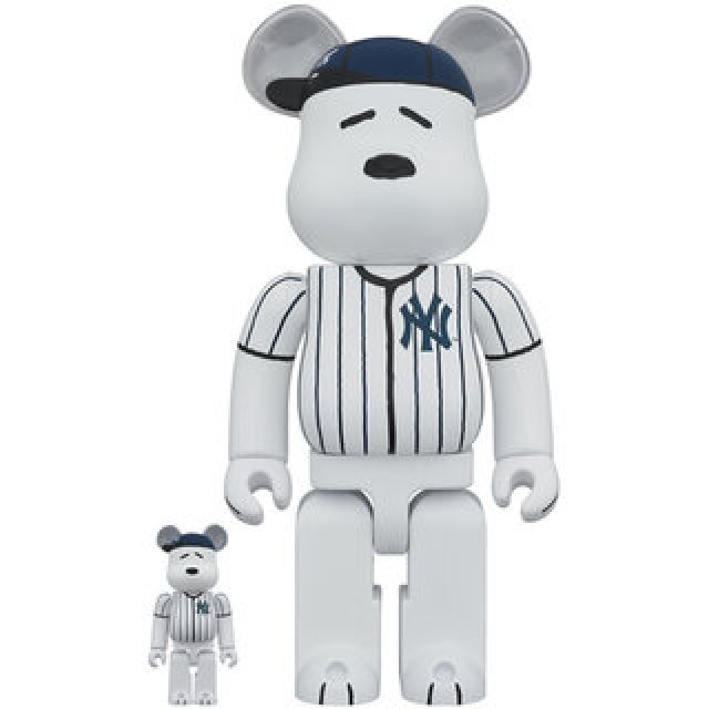 MLB × PEANUTS BE@RBRICK SNOOPY (NEW YORK YANKEES) 100% & 400%|MEDICOM TOY