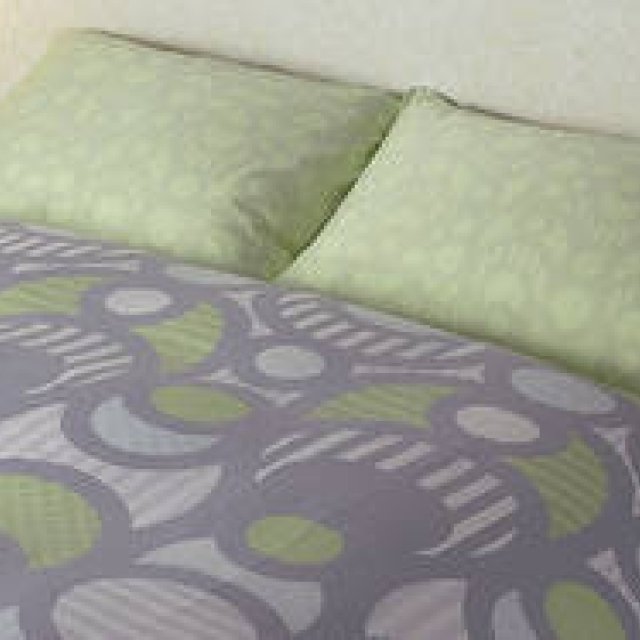 「ISETAN LIVING×HIROCOLEDGE」 BED│気持ちに響く、円と直線の大胆な図柄