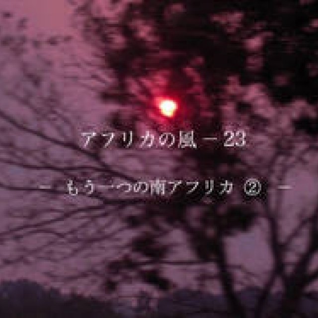 浅野典子「アフリカの風」 Chapter23：もうひとつ南アフリカ 2