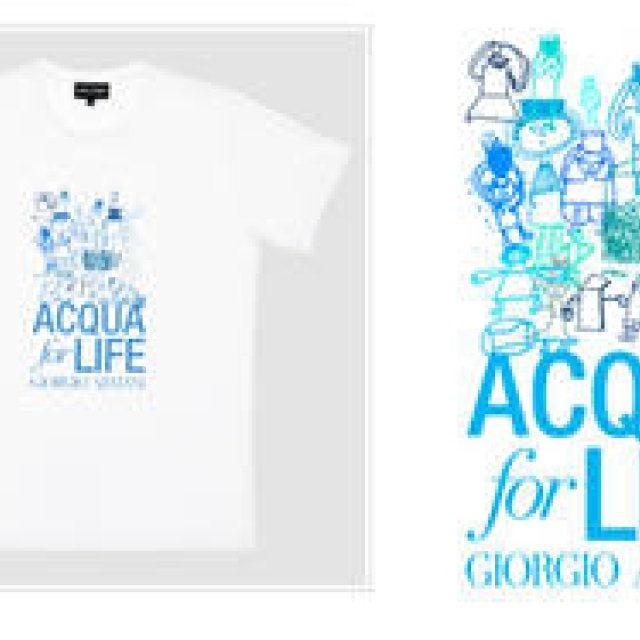 EMPORIO ARMANI│チャリティTシャツで子どもたちに飲料水を！