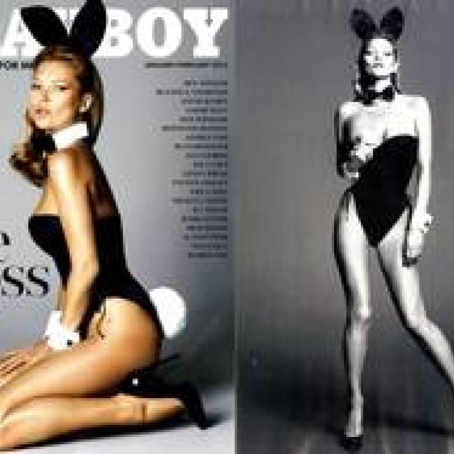 SAINT LAURENT｜PLAYBOYの表紙にバニーガール姿のケイト・モス