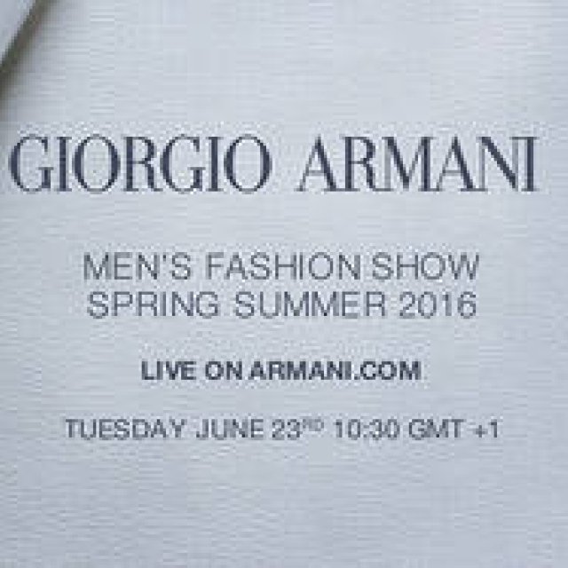 ジョルジオ アルマーニ 2016春夏 メンズコレクションのショーをライブストリーミング｜GIORGIO ARMANI