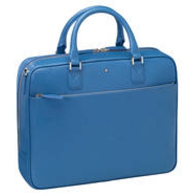 鮮やかなターコイズブルーを纏うドキュメントケース｜MONTBLANC