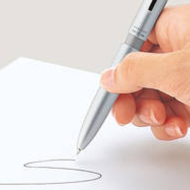 書く、捺すを一本でスピーディーに。ネーム印付き多機能ペン｜Shachihata