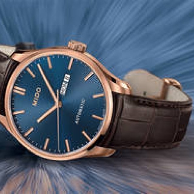 ブルーダイアルの光の反射が魅了的なミドーの新作｜MIDO