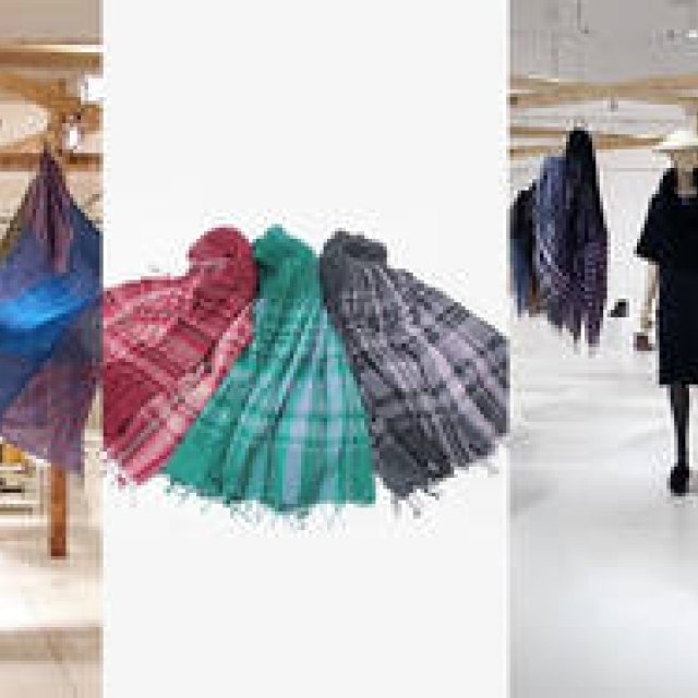 ISSEY MIYAKE｜銀座店限定色のストールも発売！　インスタレーション「HaaT -lattice- 格子」