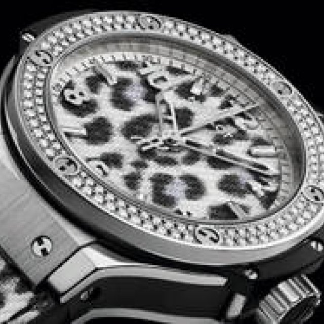 レオパード柄×ダイヤモンドの「ビッグ・バン スノーレオパード ダイヤモンド」｜HUBLOT　ギャラリー