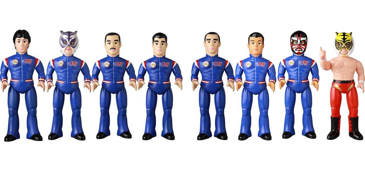 U.W.F.40周年記念イベント『無限大記念日』にてレジェンド選手たちのソフビやTシャツを発売 | MEDICOM TOY