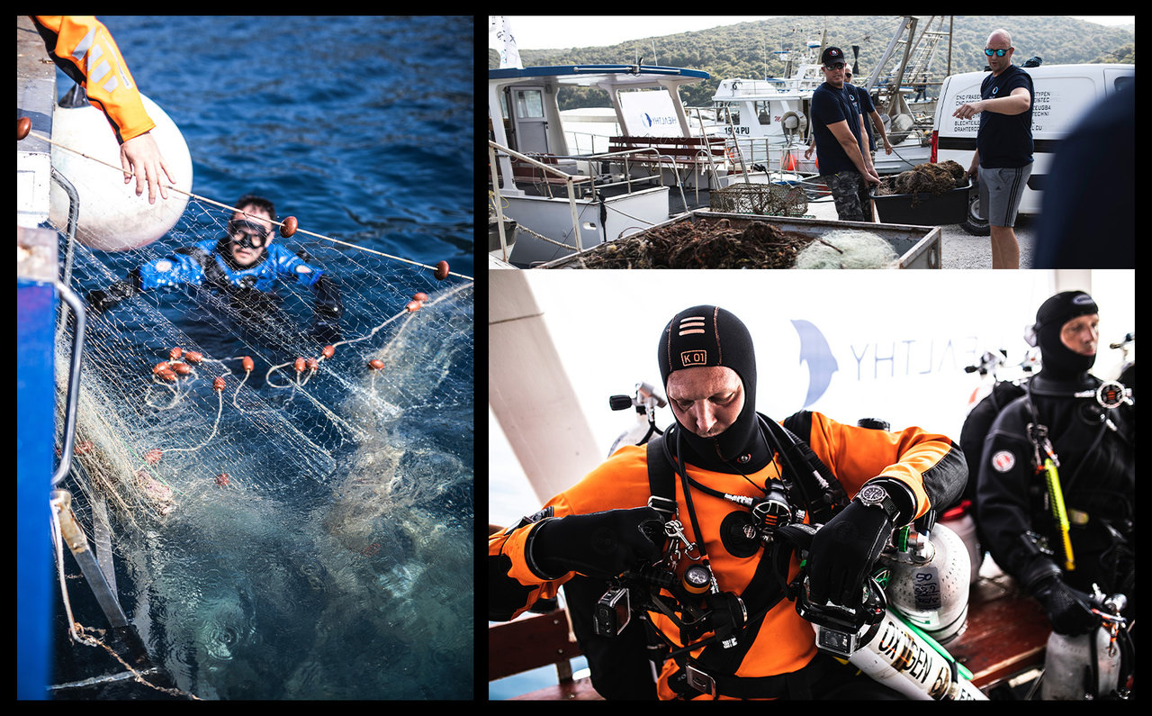 エコニール®ヤーンの原料となるのは廃棄・放棄された漁網