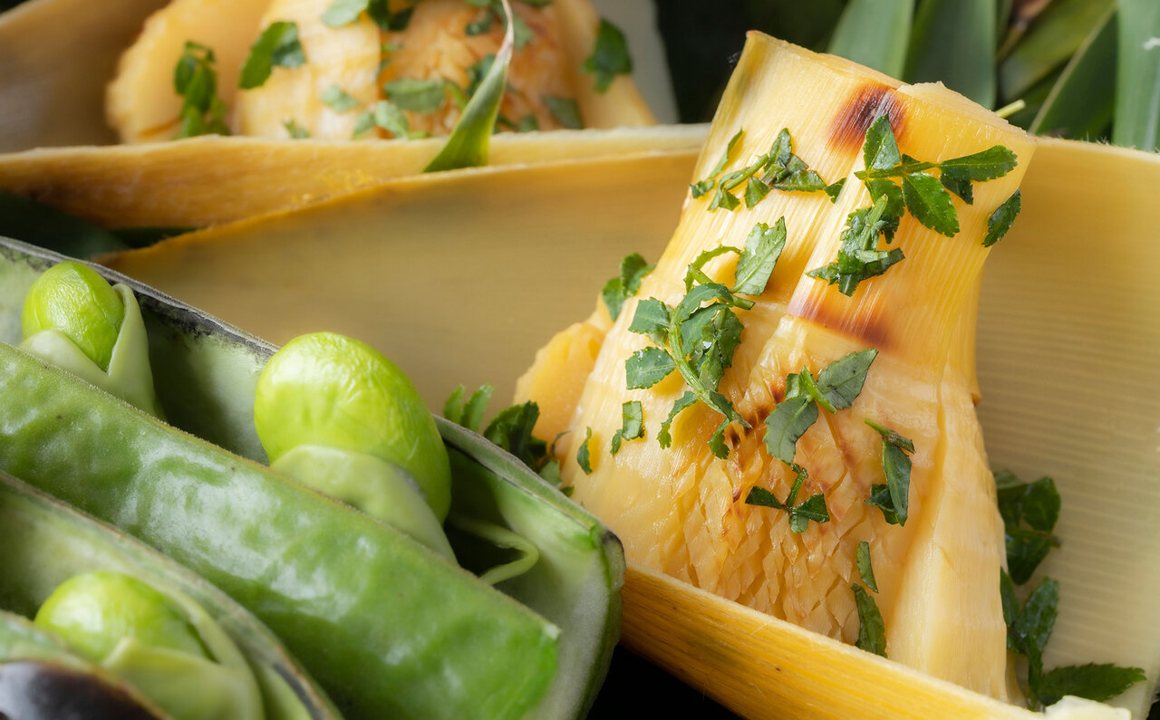 焼き物「筍の木の芽焼き」