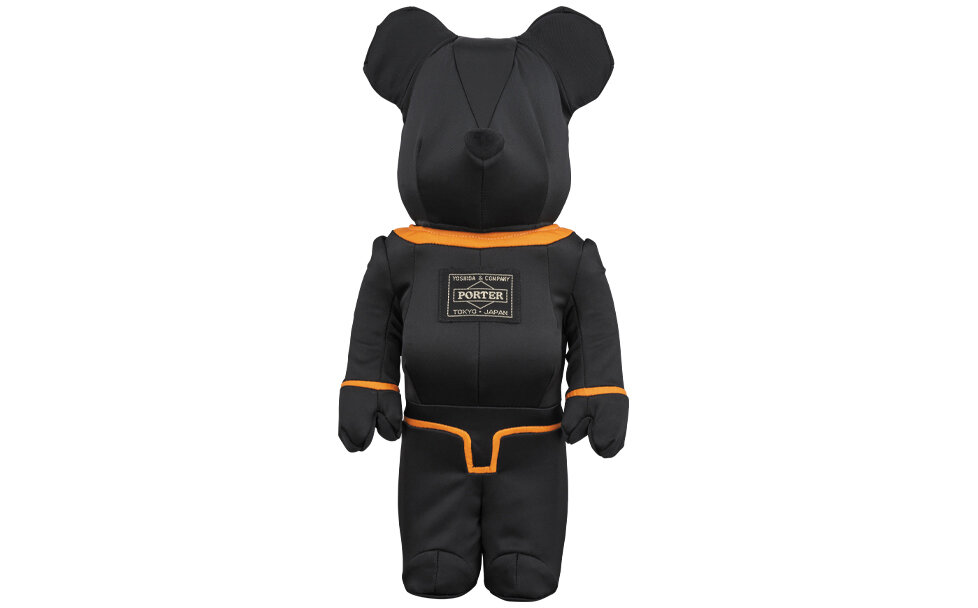 MEDICOM TOY | メディコム・トイ  PORTER × BE@RBRICK BLACK/SILVER 100%