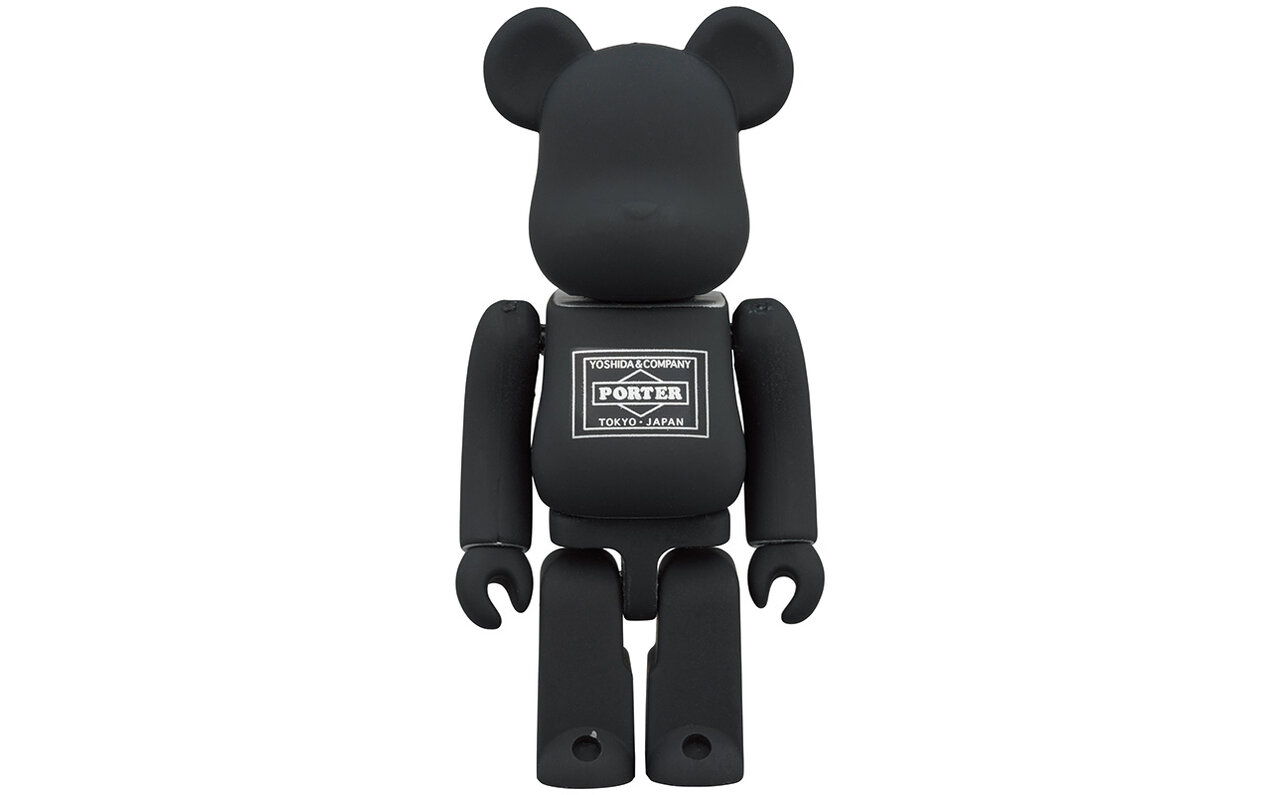 MEDICOM TOY | メディコム・トイ  PORTER × BE@RBRICK BLACK/SILVER 100%