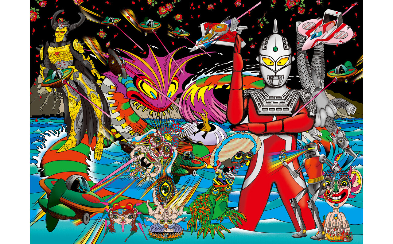 田名網敬一氏 新作個展 「Ultra-man」（2018） 