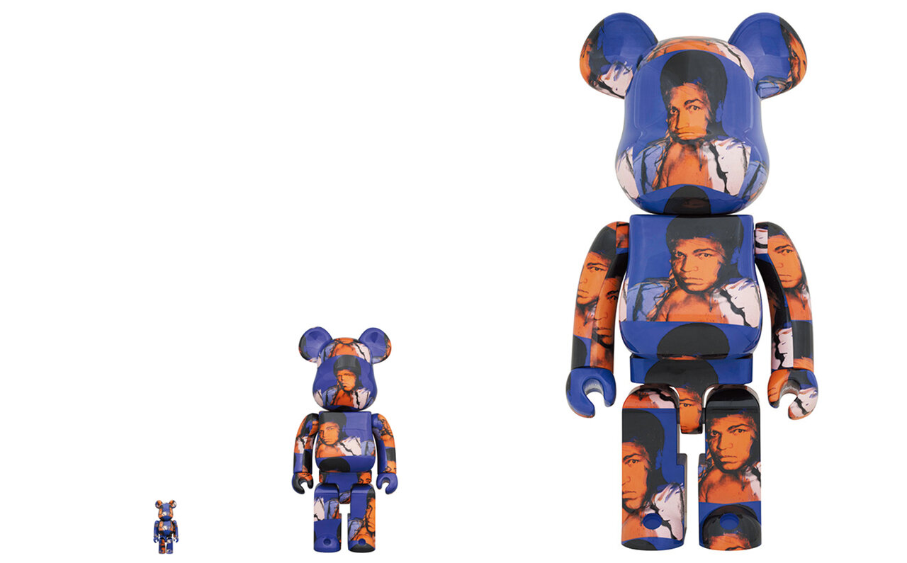 メディコム・トイ BE@RBRICK Andy Warhol's Muhammad Ali 100% & 400% / 1000%