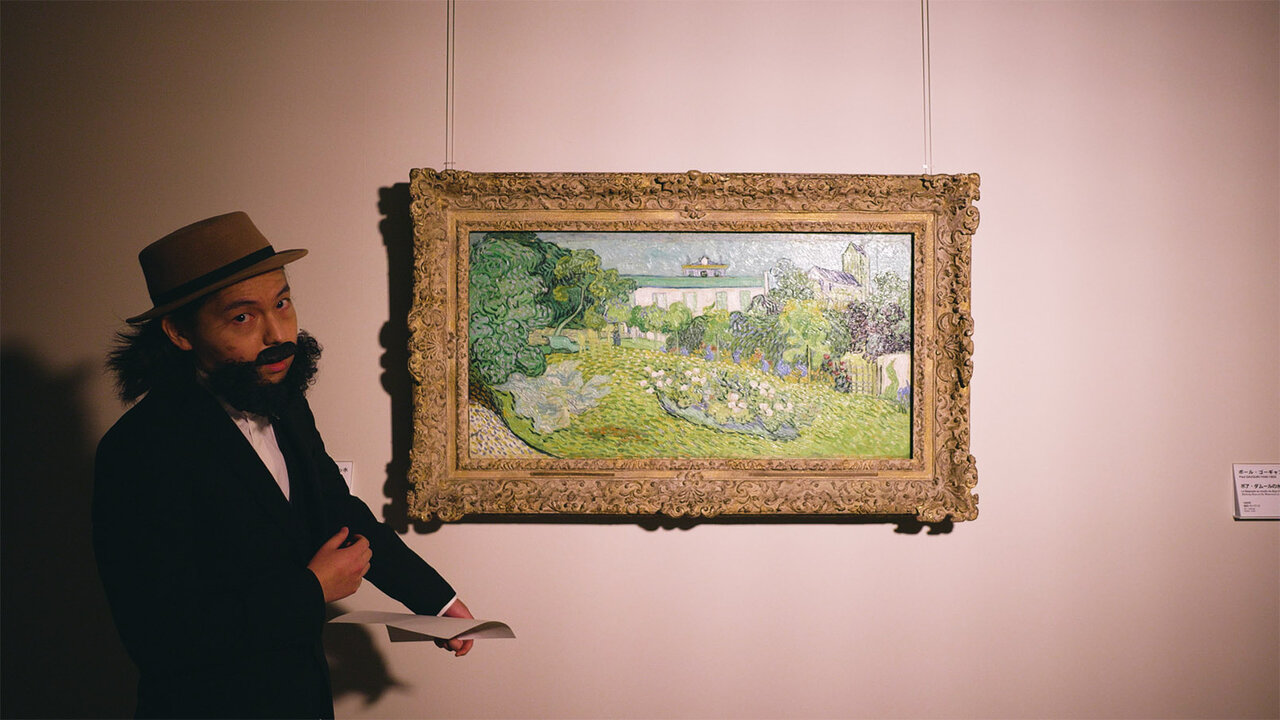 セザンヌの「曲がった木」を解説するモネ