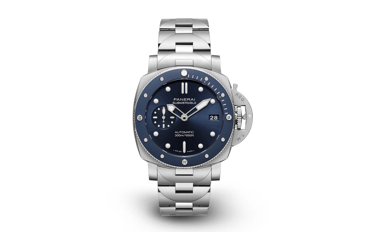 コレクション初のSS製ブレスレットを搭載した「サブマーシブル ブルーノッテ」｜PANERAI
