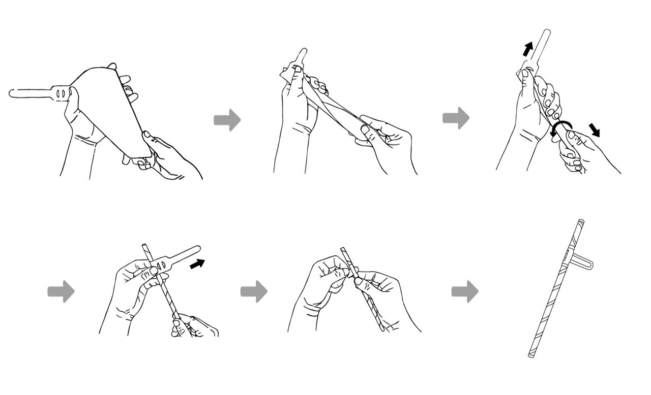 繰り返し巻いて使える、プラだけどエコなストロー「ストロール01」｜ARIGATO GIVING