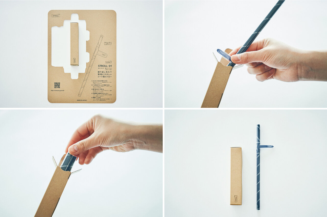 繰り返し巻いて使える、プラだけどエコなストロー「ストロール01」｜ARIGATO GIVING