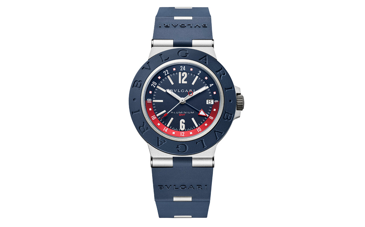 24のタイムゾーン表示を備えた新作「ブルガリ アルミニウム GMT」|BVLGARI