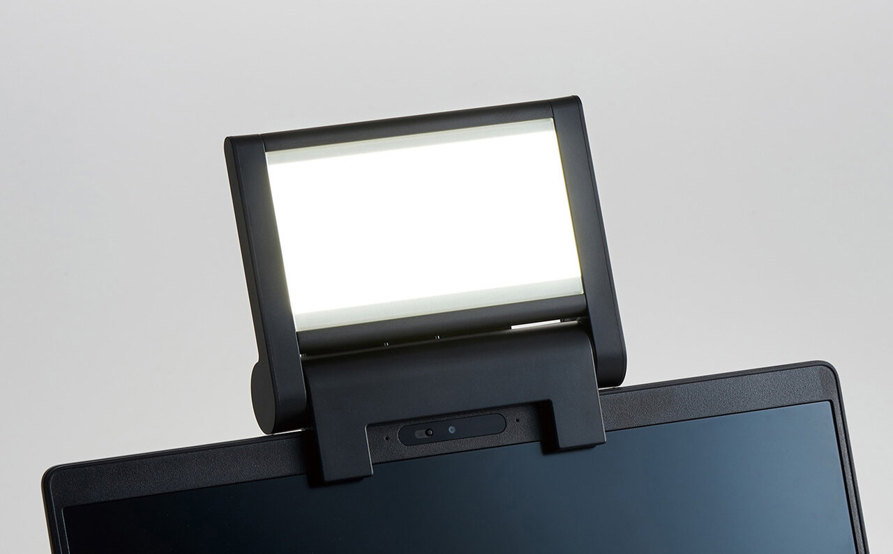 オンライン会議中の画面映りを良くする「Web 会議用スクエアライト」｜KINGJIM