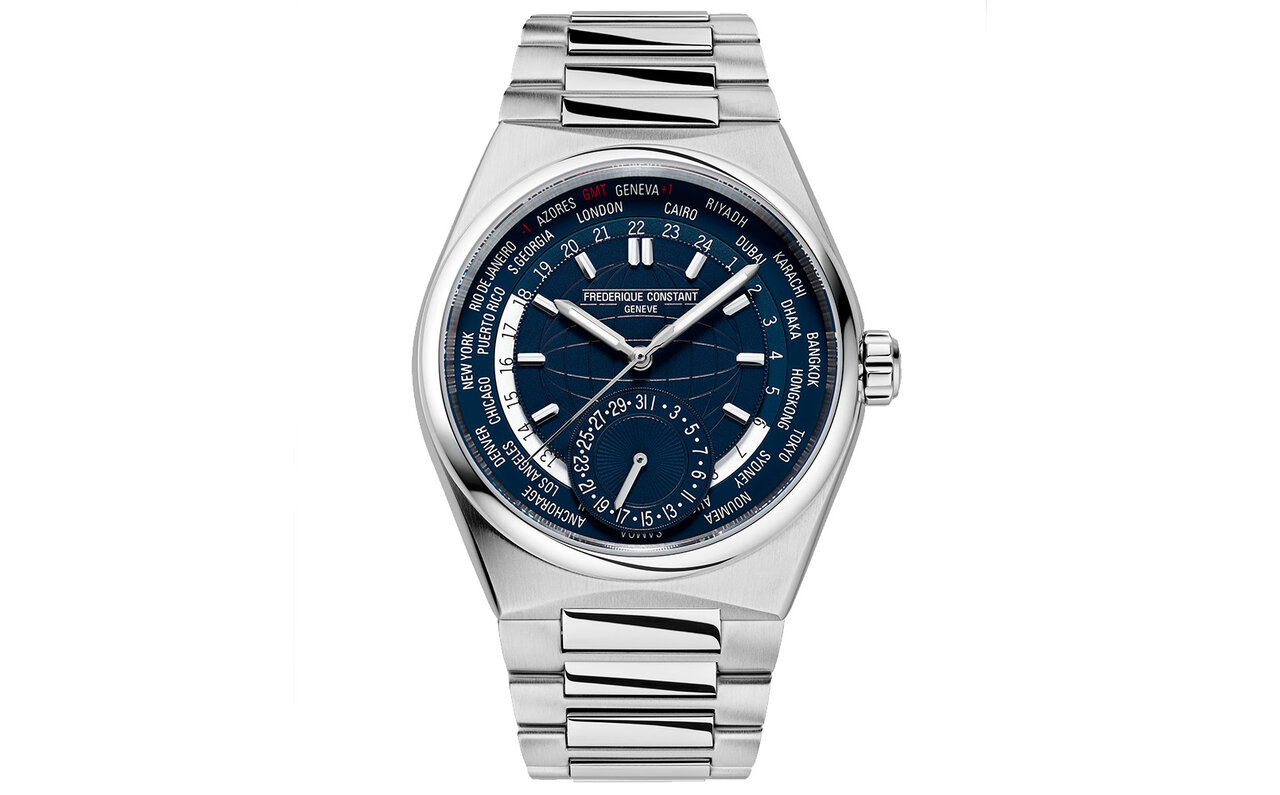 世界24都市の時刻が瞬時に分かる、モダンセンスなワールドタイム｜FREDERIQUE CONSTANT