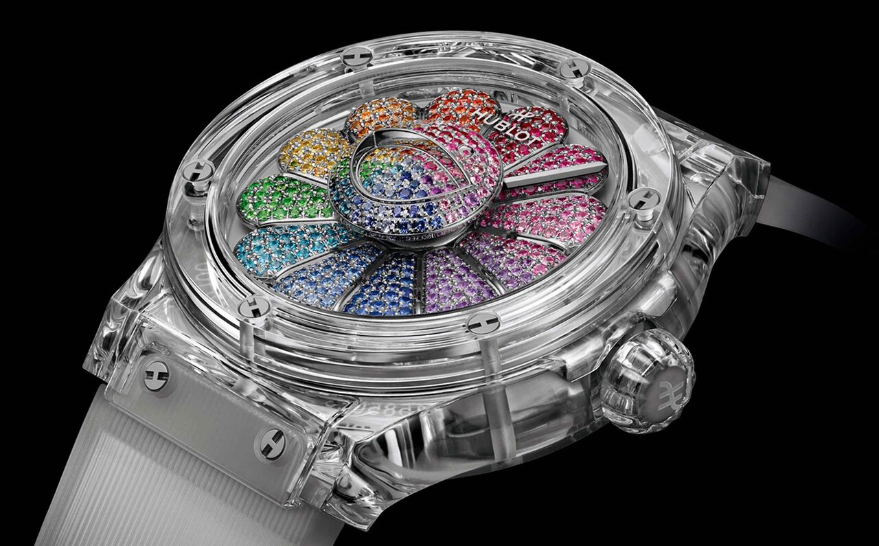 ウブロ×村上 隆コラボの真骨頂であるレインボーカラーの「お花」モチーフ！｜HUBLOT