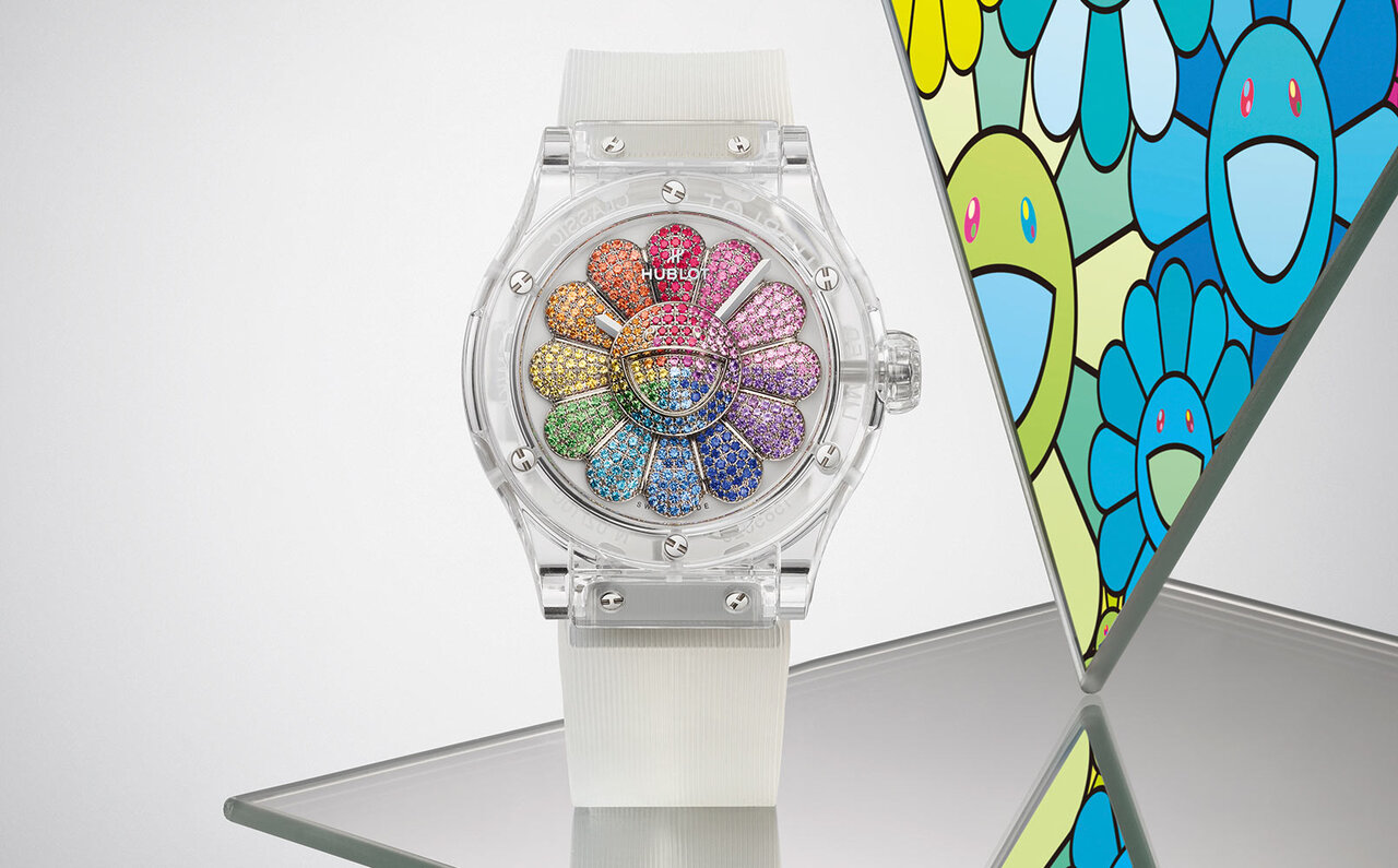 ウブロ×村上 隆コラボの真骨頂であるレインボーカラーの「お花」モチーフ！｜HUBLOT