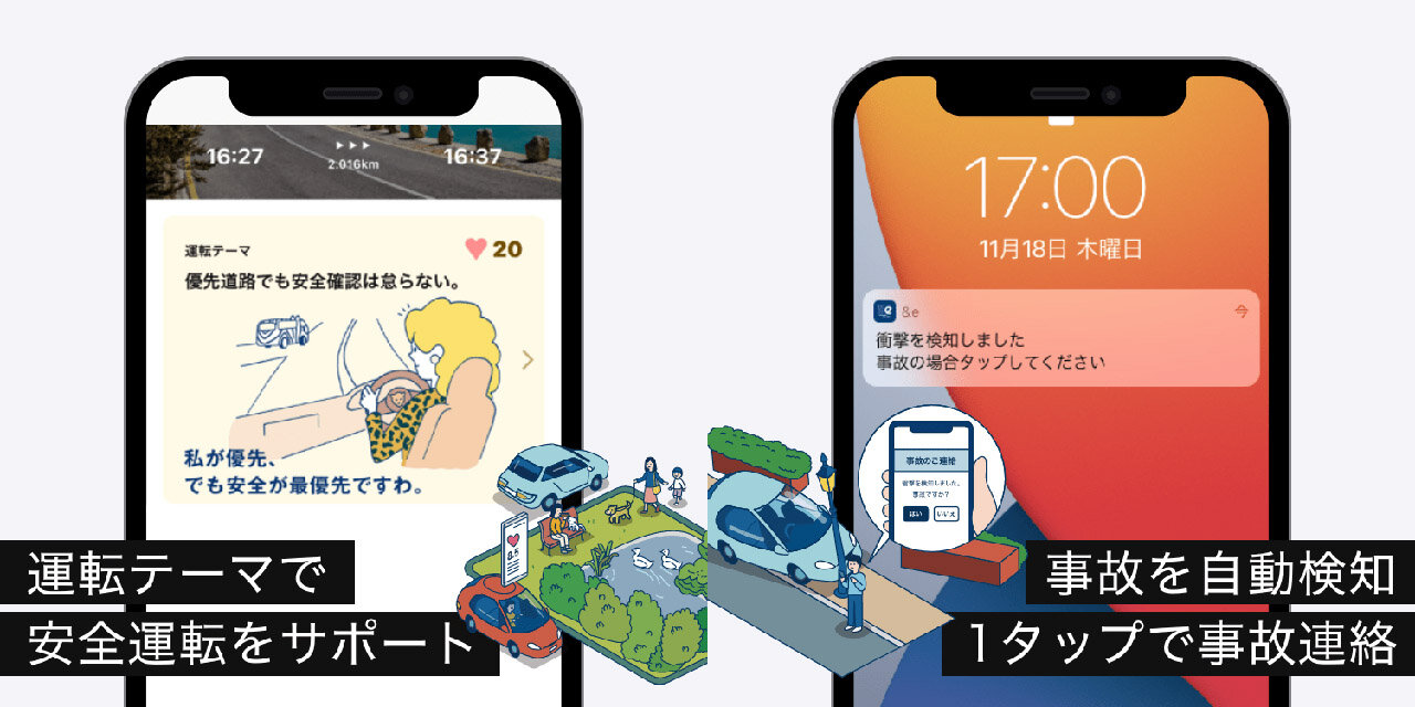 事故のない社会を作るため、逆転の発想とテクノロジーでできた自動車保険！ イーデザイン損害保険株式会社『＆e（アンディー）』