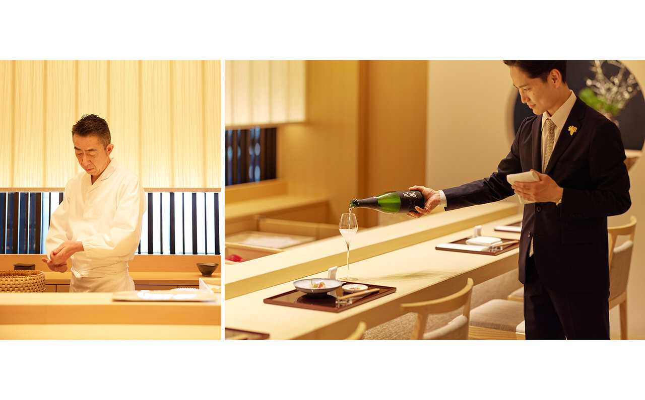 「武蔵 by アマン」の親方自らが育て収穫した米を使用。鮨との相性抜群のオリジナル日本酒｜AMAN