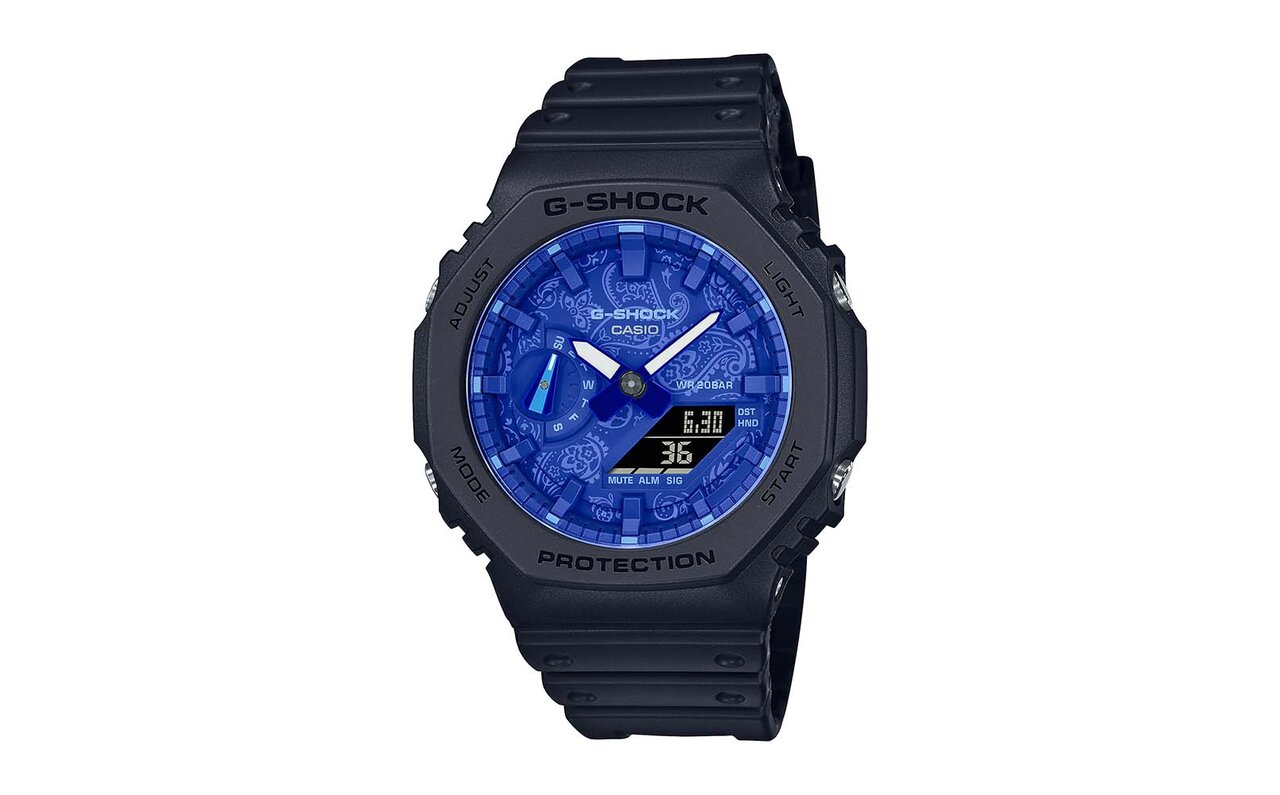 ストリートファッションにもぴったり。G-SHOCKに新作「ブルーペイズリー柄」シリーズ4機種が登場｜G-SHOCK